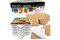 12 Blank Ceramic Tiles for Coasters and Mosaics - 4x4 Ceramic White Tiles (Unglazed) with Cork Backing Pads for Use With Alcohol Ink or Acrylic Pouring